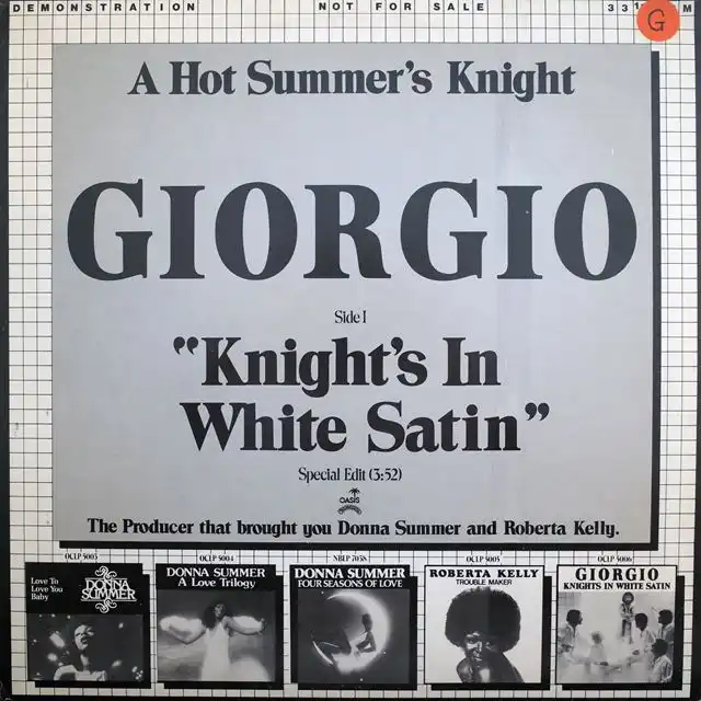 GIORGIO MORODER / KNIGHT'S IN WHITE SATIN (SPECIAL EDIT)