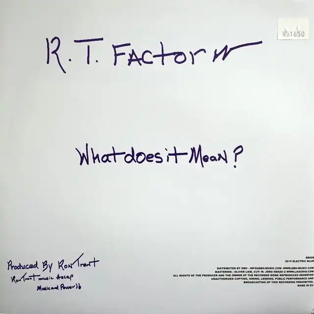 R.T. FACTOR (RON TRENT) / WHO ARE WE?