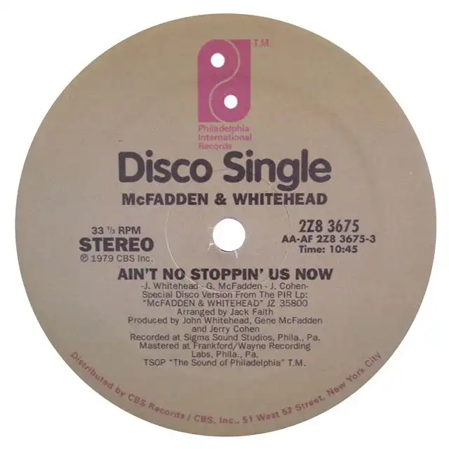MCFADDEN & WHITEHEAD ／ O' JAYS ‎/ AIN'T NO STOPPIN
