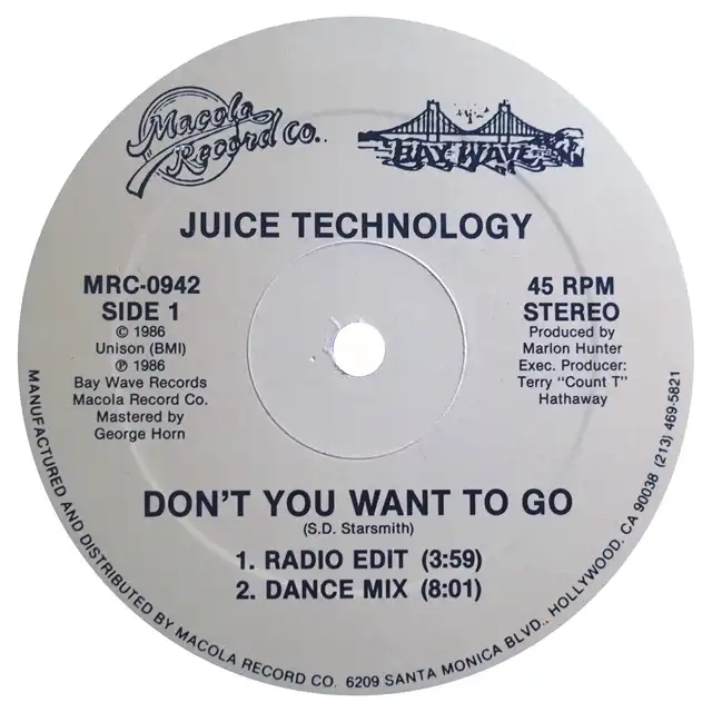JUICE TECHNOLOGY ‎/ DON'T YOU WANT TO GO