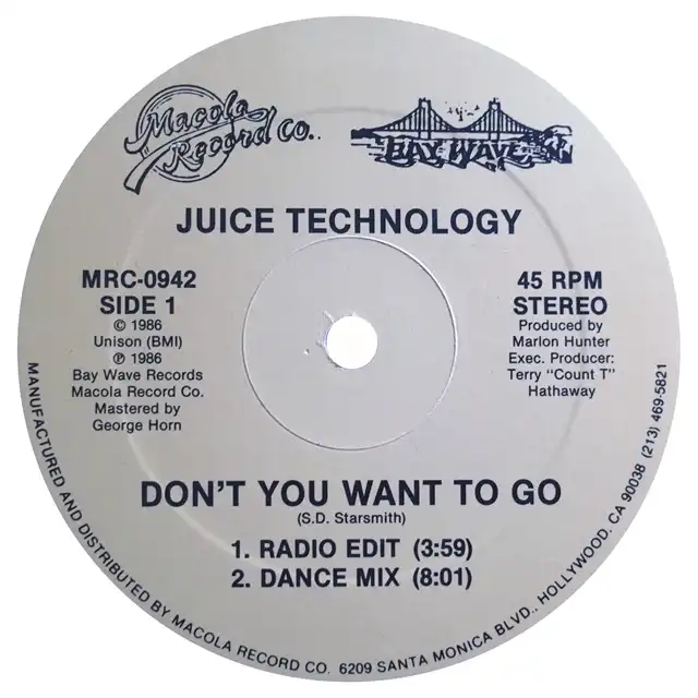 JUICE TECHNOLOGY ‎/ DON'T YOU WANT TO GOΥʥ쥳ɥ㥱å ()