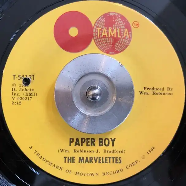 MARVELETTES / PAPER BOY  YOURE THE ONE