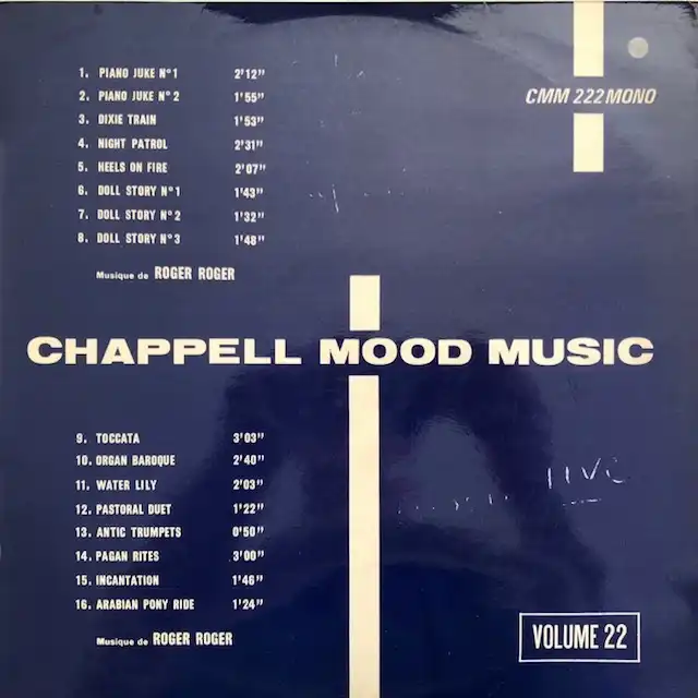 ROGER ROGER / CHAPPELL MOOD MUSIC VOL.22Υʥ쥳ɥ㥱å ()