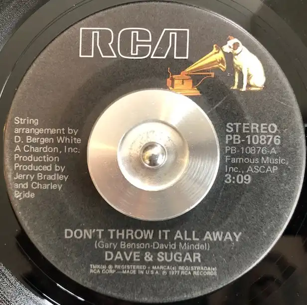 DAVE & SUGAR / DON'T THROW IT ALL AWAY