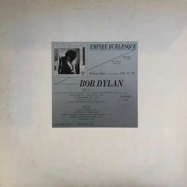 BOB DYLAN / EMPIRE BURLESQUE