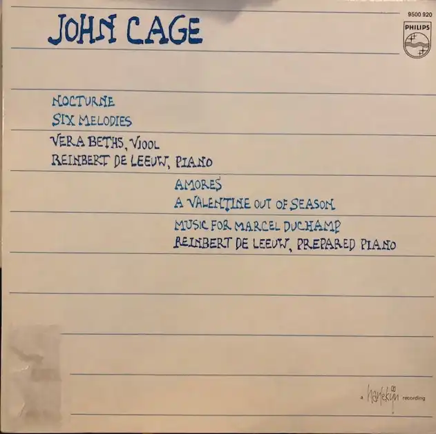 JOHN CAGE / NOCTURNE FOR VIOLIN AND PIANO