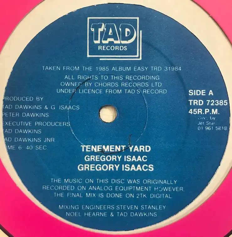 GREGORY ISAACS / TENEMENT YARDΥʥ쥳ɥ㥱å ()