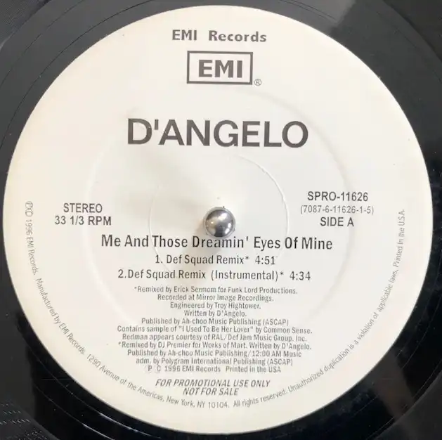D'ANGELO / ME AND THOSE DREAMIN' EYES OF MINE