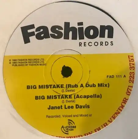 JANET LEE DAVIS ‎/ BIG MISTAKE ／ LATE NIGHT BLUES
