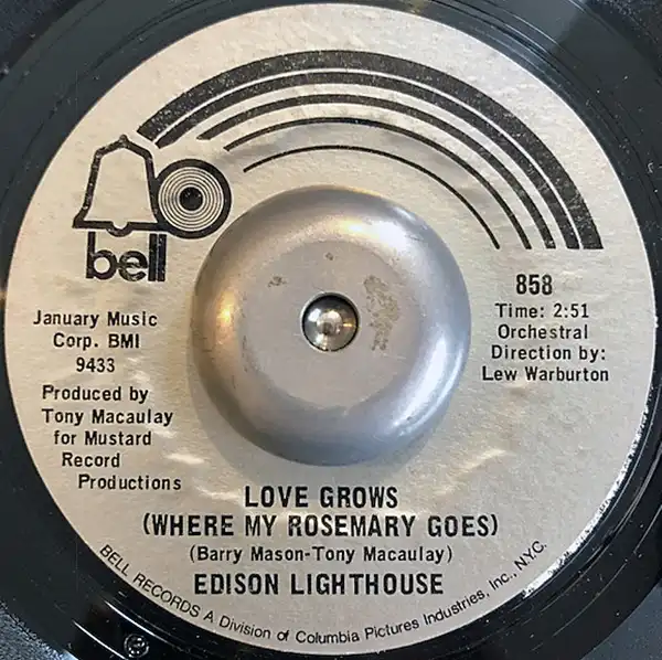 EDISON LIGHTHOUSE / LOVE GROWS (WHERE MY ROSEMARY GOES)Υʥ쥳ɥ㥱å ()