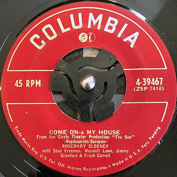 ROSEMARY CLOONEY / COME ON-A MY HOUSEROSE OF THE MOUNTAIN