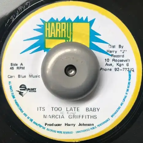 MARCIA GRIFFITHS / IT'S TOO LATE BABYΥʥ쥳ɥ㥱å ()