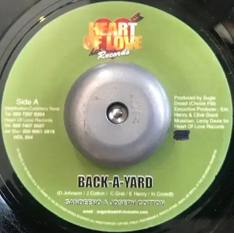 SANDEENO & JOSEPH COTTON / BACK-A-YARDのアナログレコードジャケット (準備中)