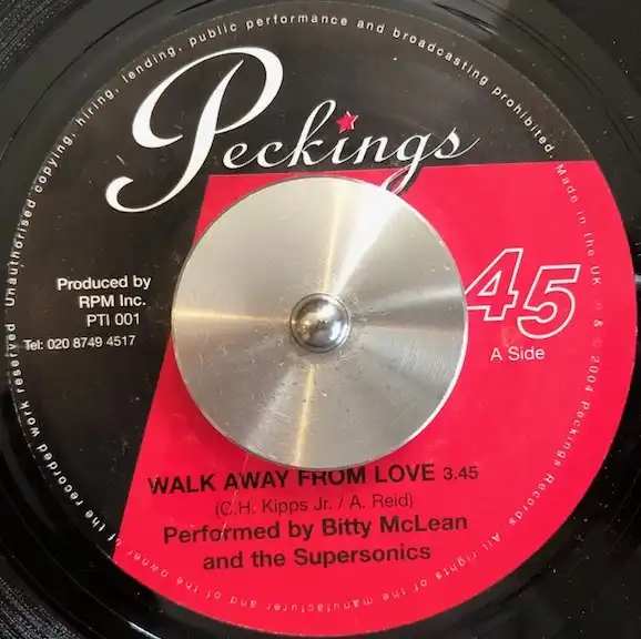 BITTY MCLEAN AND THE SUPERSON / WALK AWAY FROM LOVEΥʥ쥳ɥ㥱å ()