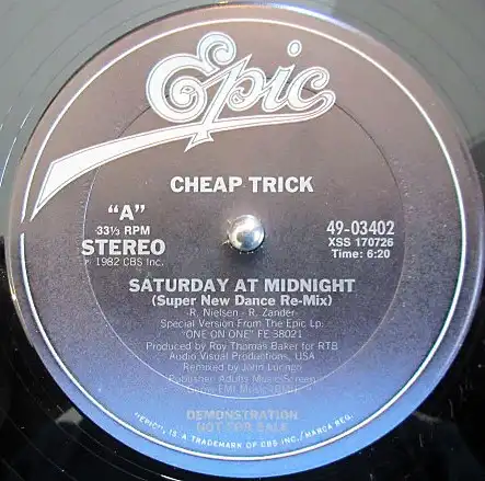 CHEAP TRICK / SATURDAY AT MIDNIGHT