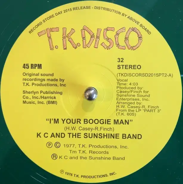 KC AND THE SUNSHINE BAND / I'M YOUR BOOGIE MAN