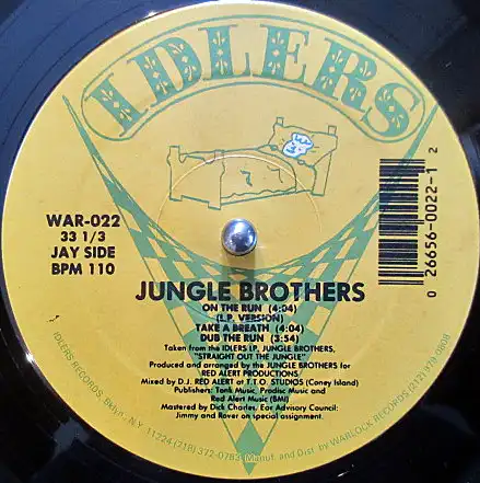 JUNGLE BROTHERS / ON THE RUN  I'LL HOUSE YOUΥʥ쥳ɥ㥱å ()