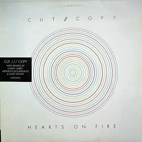 CUT COPY / HEARTS ON FIREのアナログレコードジャケット (準備中)