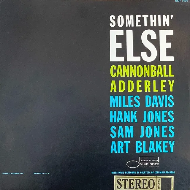 CANNONBALL ADDERLEY / SOMETHIN' ELSE