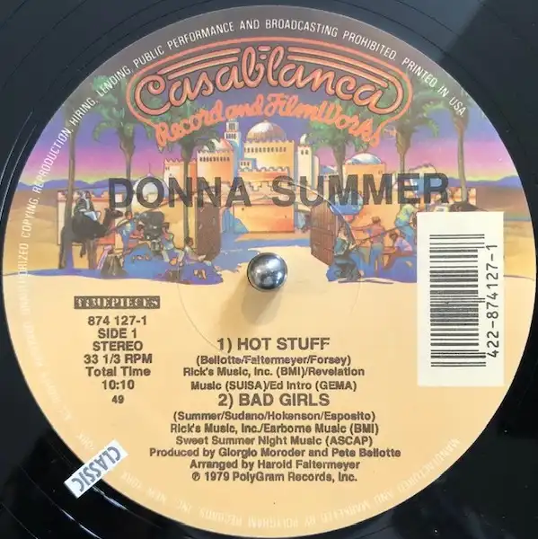 DONNA SUMMER / HOT STUFF のアナログレコードジャケット