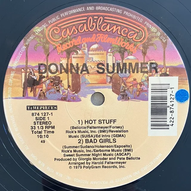 DONNA SUMMER / HOT STUFF ／ BAD GIRLS ／ I FEEL LOVE 